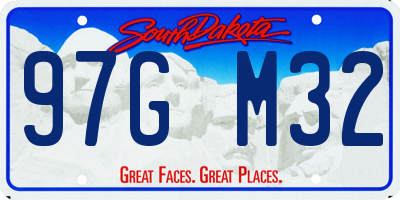 SD license plate 97GM32