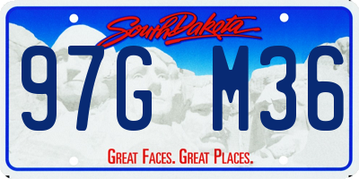 SD license plate 97GM36