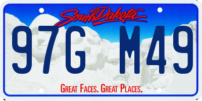 SD license plate 97GM49