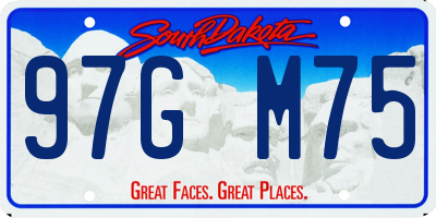 SD license plate 97GM75
