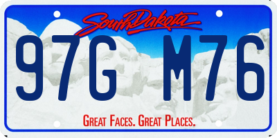 SD license plate 97GM76