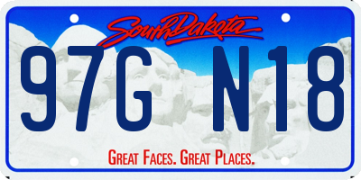 SD license plate 97GN18