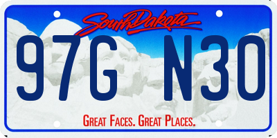 SD license plate 97GN30