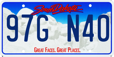SD license plate 97GN40