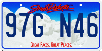 SD license plate 97GN46