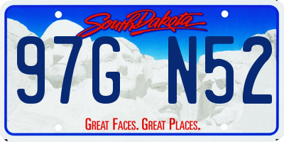 SD license plate 97GN52