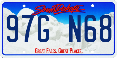 SD license plate 97GN68
