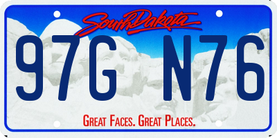 SD license plate 97GN76