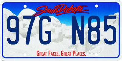 SD license plate 97GN85