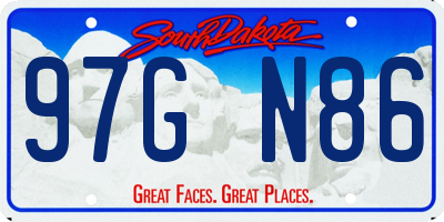 SD license plate 97GN86