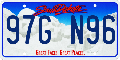 SD license plate 97GN96