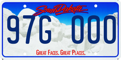 SD license plate 97GO00