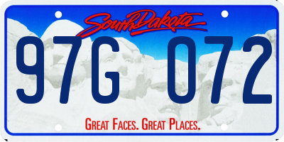 SD license plate 97GO72