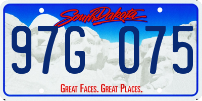SD license plate 97GO75