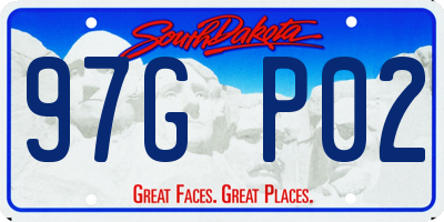SD license plate 97GP02