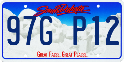 SD license plate 97GP12