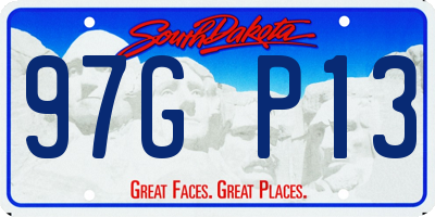 SD license plate 97GP13