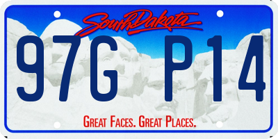 SD license plate 97GP14