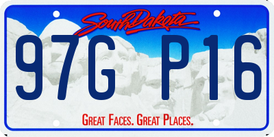 SD license plate 97GP16