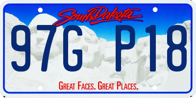 SD license plate 97GP18