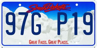 SD license plate 97GP19