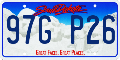 SD license plate 97GP26