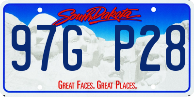 SD license plate 97GP28