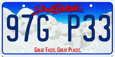 SD license plate 97GP33