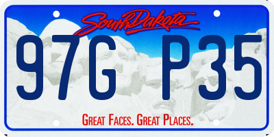 SD license plate 97GP35