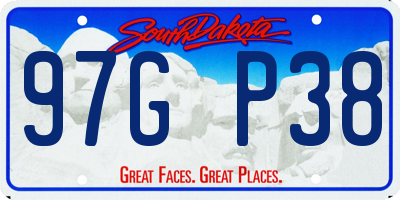 SD license plate 97GP38