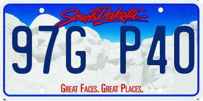 SD license plate 97GP40