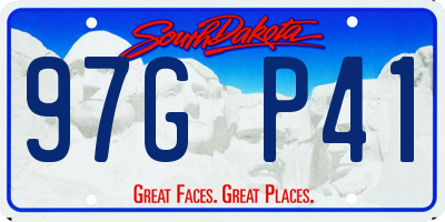 SD license plate 97GP41