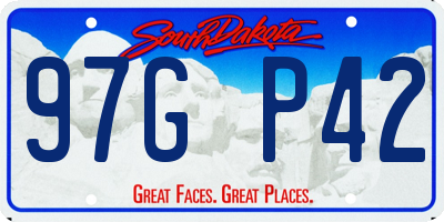 SD license plate 97GP42