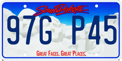 SD license plate 97GP45