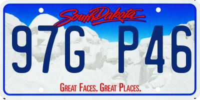 SD license plate 97GP46