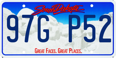 SD license plate 97GP52