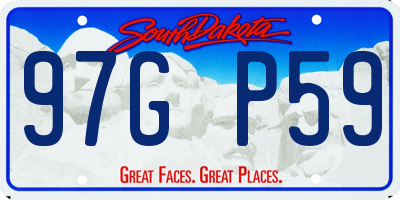 SD license plate 97GP59