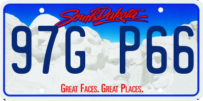 SD license plate 97GP66