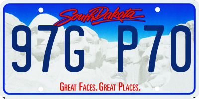 SD license plate 97GP70