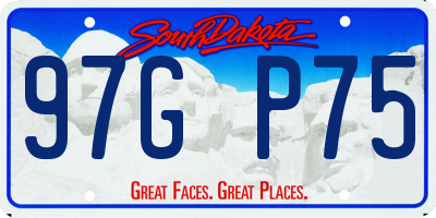 SD license plate 97GP75
