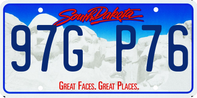 SD license plate 97GP76