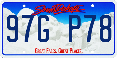 SD license plate 97GP78