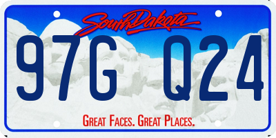 SD license plate 97GQ24