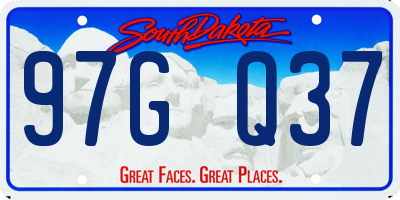 SD license plate 97GQ37