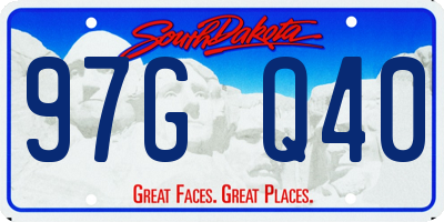 SD license plate 97GQ40