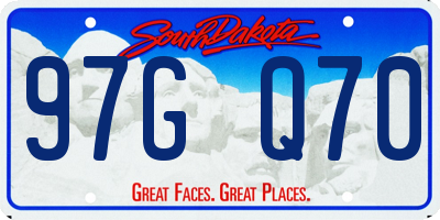 SD license plate 97GQ70