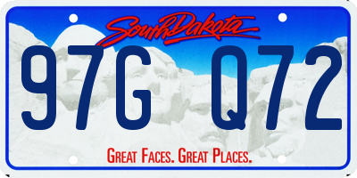 SD license plate 97GQ72