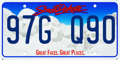 SD license plate 97GQ90