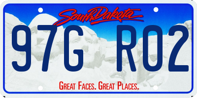 SD license plate 97GR02