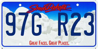 SD license plate 97GR23